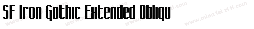 SF Iron Gothic Extended Oblique字体转换